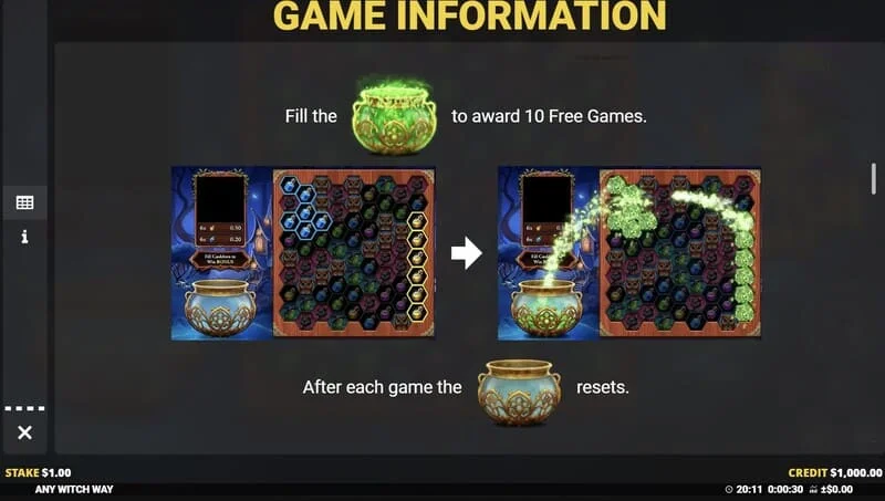 Any Witch Way - coire líonta agus Free Games á seoladh